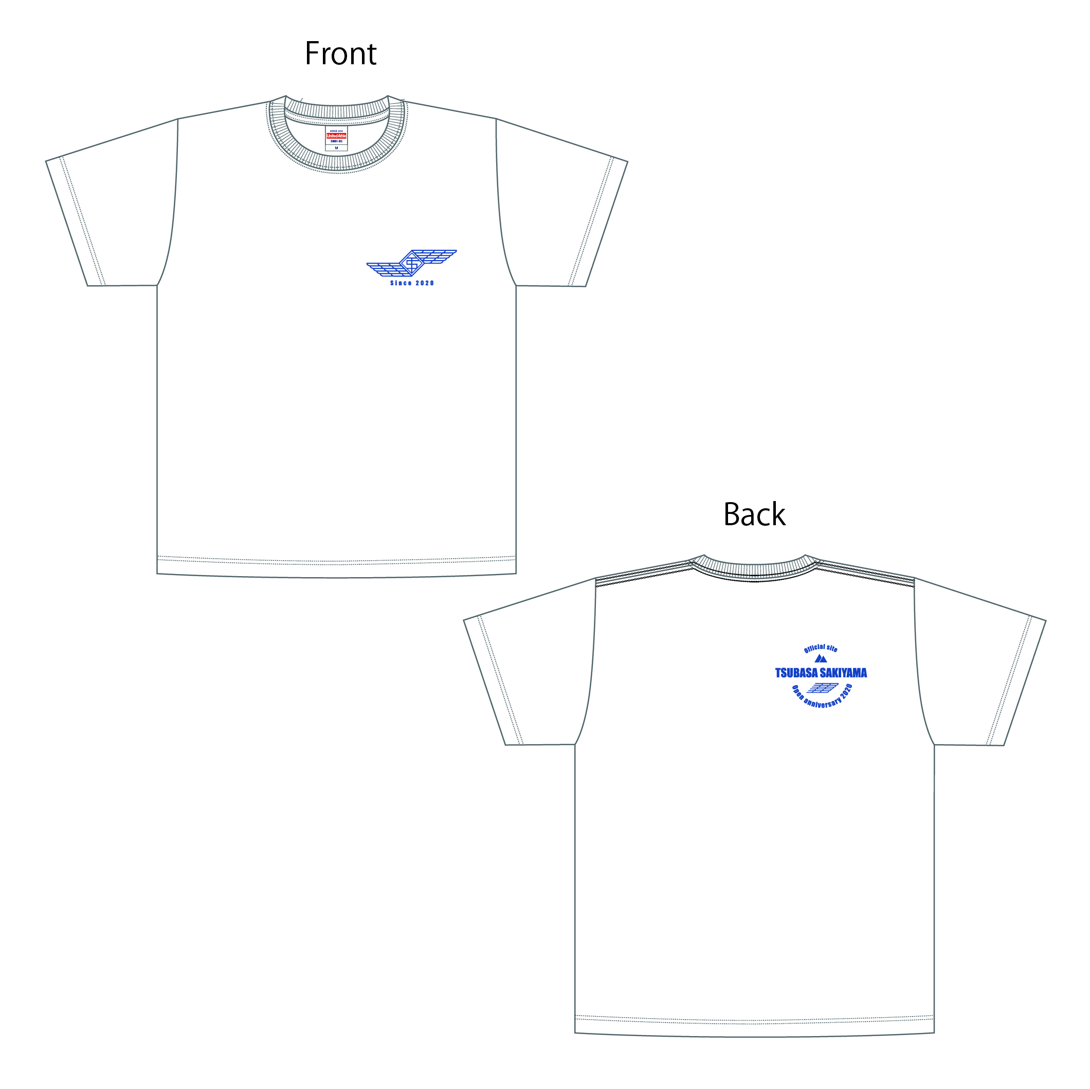 マニア限定オリジナルTシャツ(白・青)